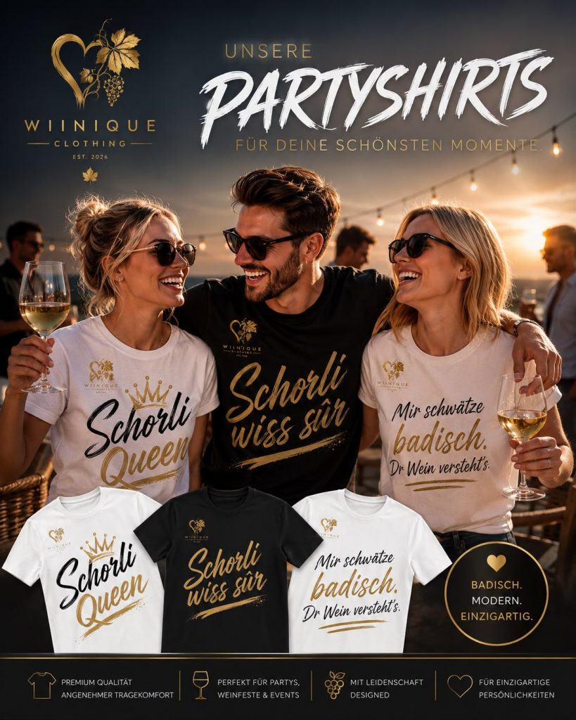 WIINIQUE Schlagershirts für alle Veranstaltungen